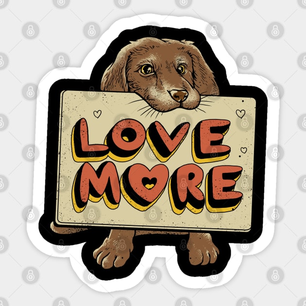Love More Sticker by Vincent Trinidad Art